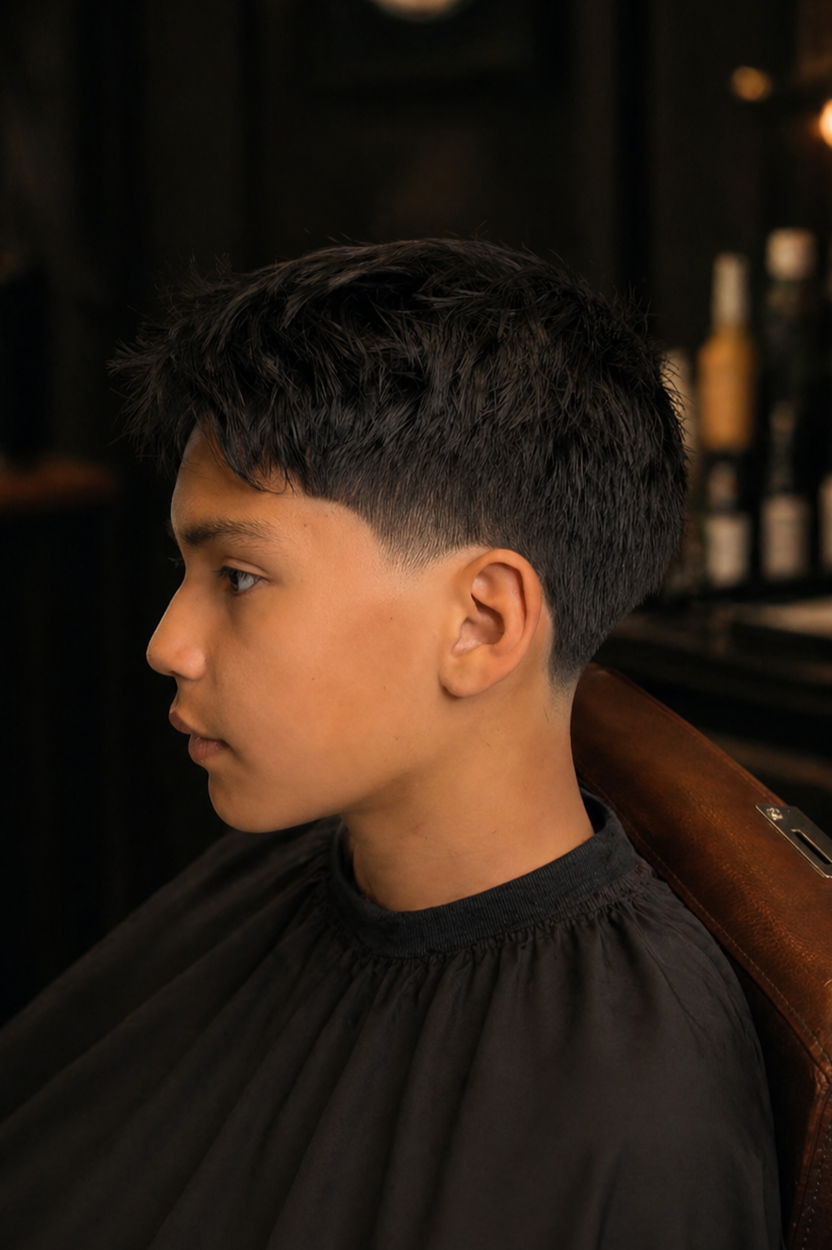 Clean men's haircut at Wassily Cuts